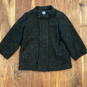 babyGap black and gold girls swing coat size 4T